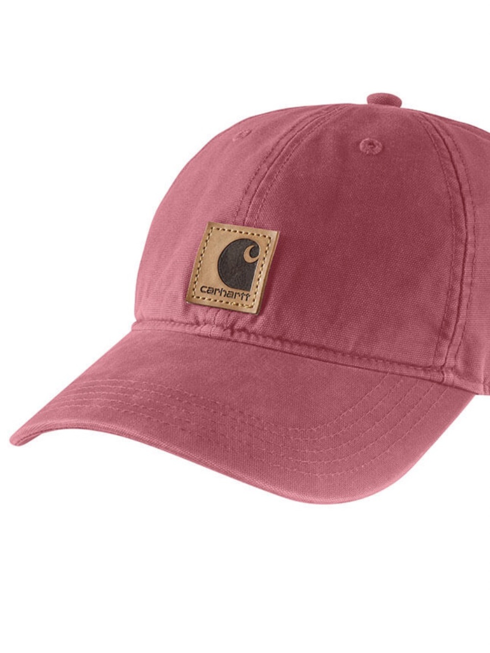 Carhartt Women’s Odessa Fast Dry Canvas Baseball Cap Rosewood Pink Low profile